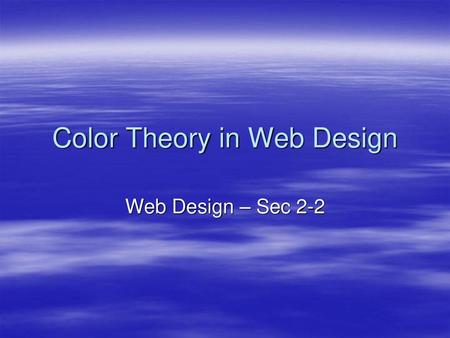 Color Theory in Web Design