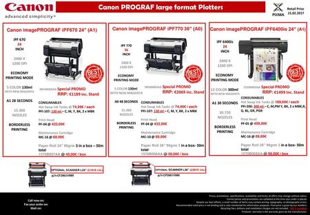 Canon PROGRAF large format Plotters