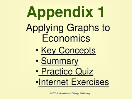 Appendix 1 Applying Graphs to Economics