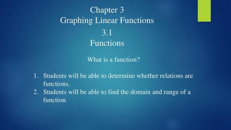 Graphing Linear Functions