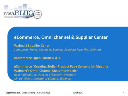 eCommerce, Omni channel & Supplier Center