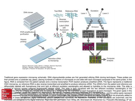 Traditional gene expression microarray schematic