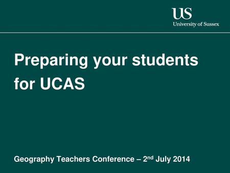 Preparing your students for UCAS