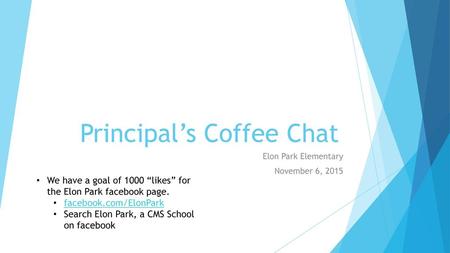 Principal’s Coffee Chat