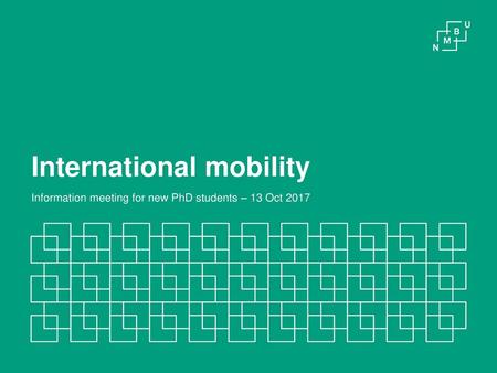 International mobility