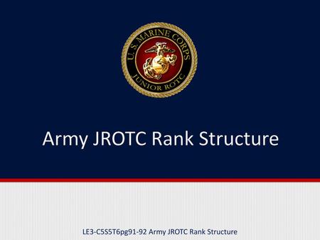 Army JROTC Rank Structure