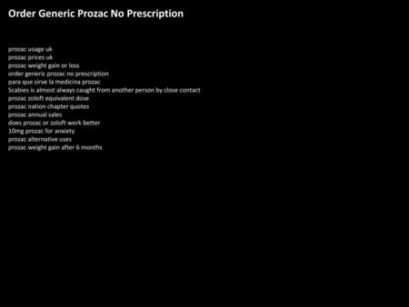 Order Generic Prozac No Prescription