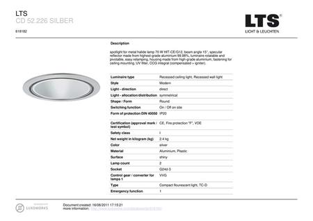 LTS CD SILBER Description