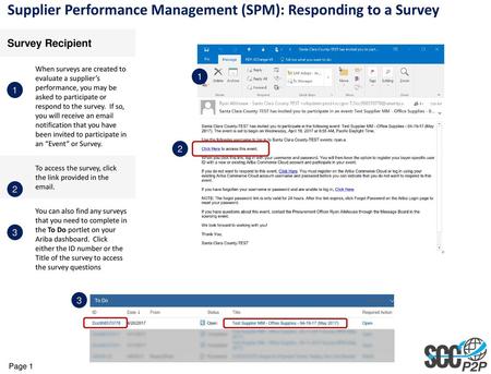 Supplier Performance Management (SPM): Responding to a Survey