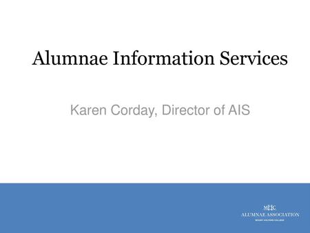 Alumnae Information Services