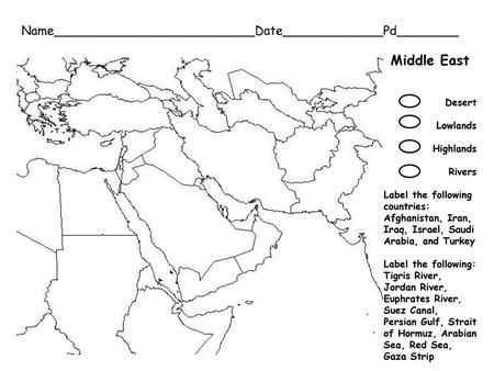 Middle East Name__________________________Date_____________Pd________