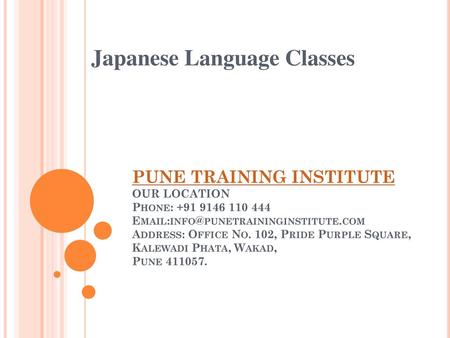 Japanese Language Classes