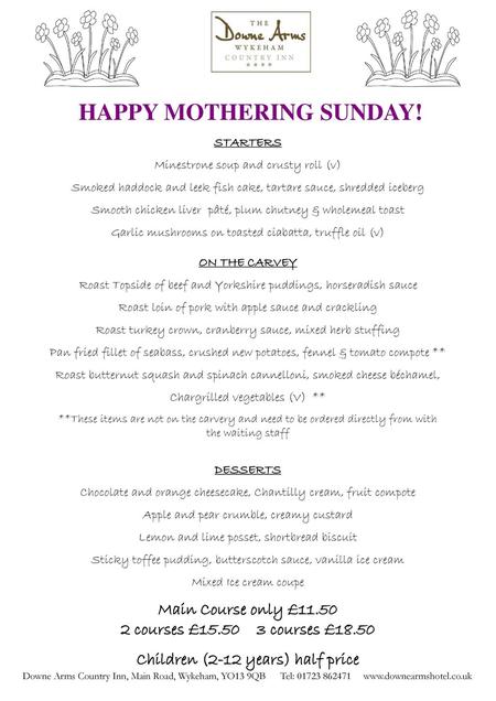 HAPPY MOTHERING SUNDAY!