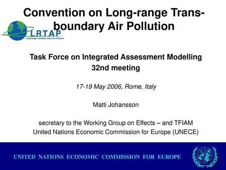 Convention on Long-range Trans-boundary Air Pollution