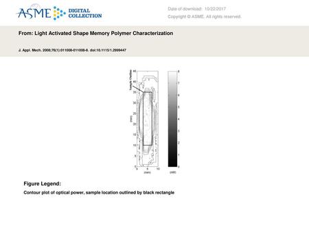 From: Light Activated Shape Memory Polymer Characterization