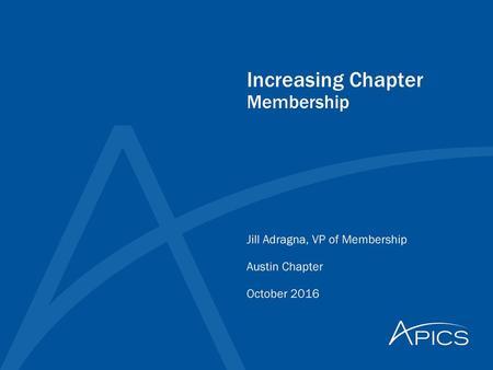 Increasing Chapter Membership