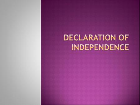 Declaration of Independence