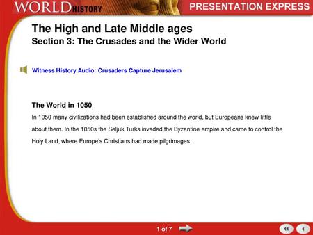 The High and Late Middle ages