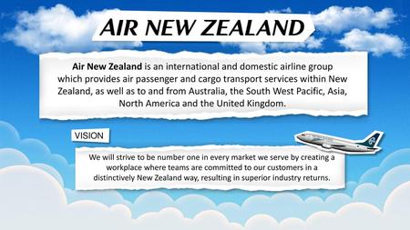 Air New Zealand is an international and domestic airline group