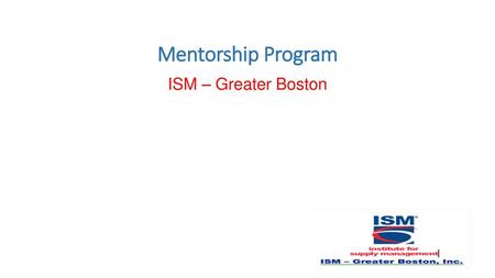 Mentorship Program ISM – Greater Boston.