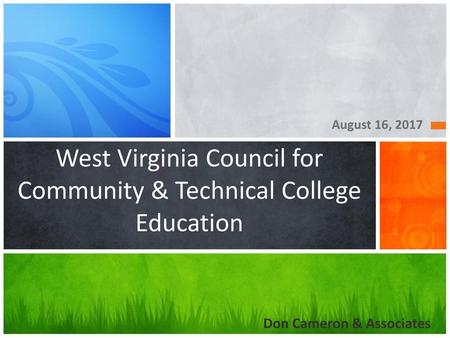 West Virginia Council for Community & Technical College Education