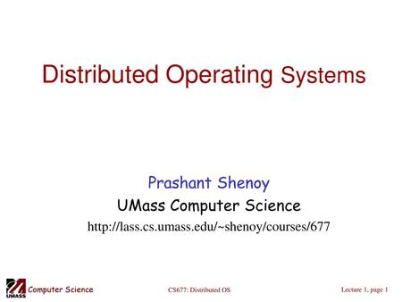 Distributed Operating Systems