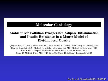 Sun Q, et al. Circulation 2009;119:538-46