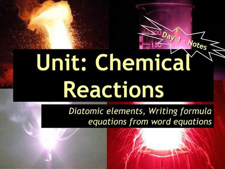 Unit: Chemical Reactions