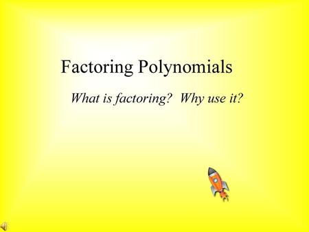 Factoring Polynomials