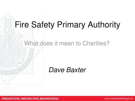 Fire Safety Primary Authority