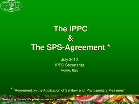 IPP Training, IAPSC & IPPC/FAO/FAORAF