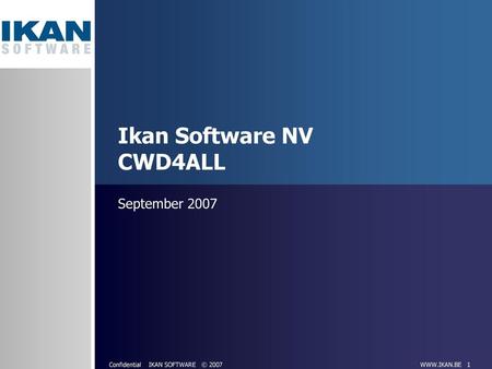 Ikan Software NV CWD4ALL