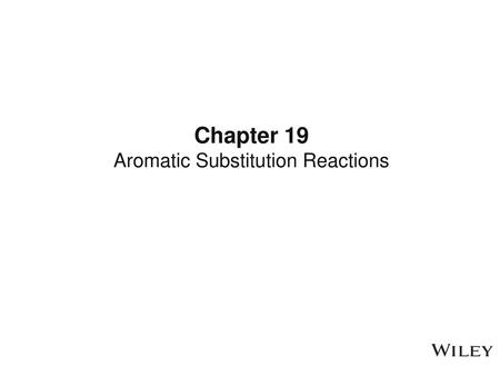 Aromatic Substitution Reactions