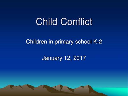 Children in primary school K-2 January 12, 2017