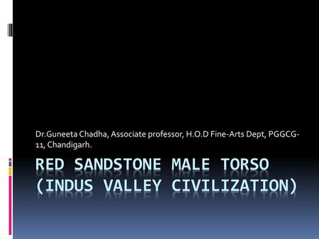 RED SANDSTONE MALE TORSO (Indus valley civilization)