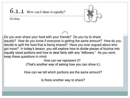 How can we tell which portions are the same amount?