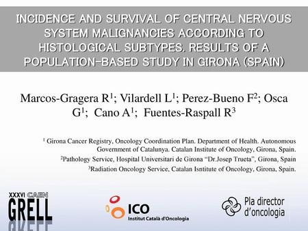 INCIDENCE AND SURVIVAL OF CENTRAL NERVOUS SYSTEM MALIGNANCIES ACCORDING TO HISTOLOGICAL SUBTYPES. RESULTS OF A POPULATION-BASED STUDY IN GIRONA (SPAIN)