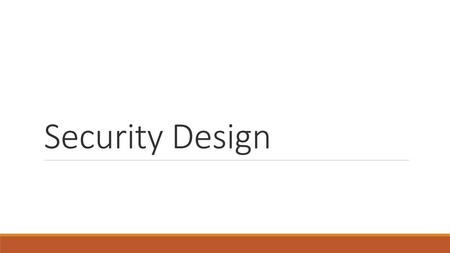 Security Design.