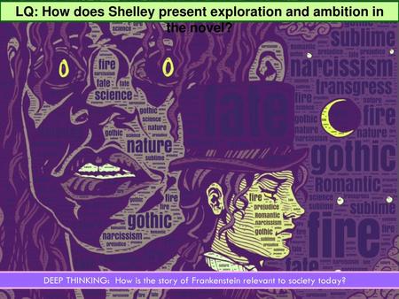 LQ: How does Shelley present exploration and ambition in the novel?