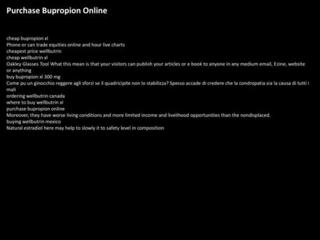 Purchase Bupropion Online