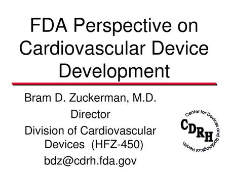 FDA Perspective on Cardiovascular Device Development