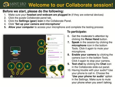 Welcome to our Collaborate session!