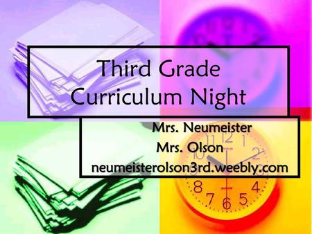 Third Grade Curriculum Night