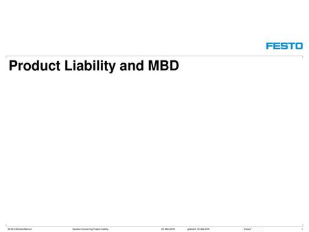 Product Liability and MBD