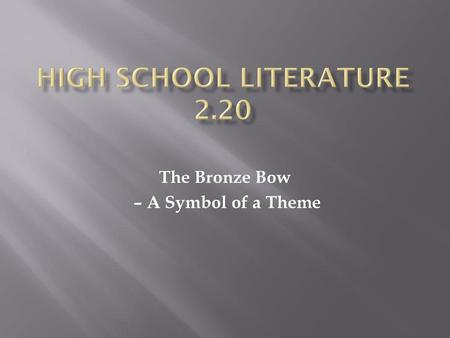 High School Literature 2.20