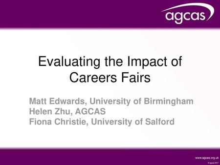 Evaluating the Impact of Careers Fairs