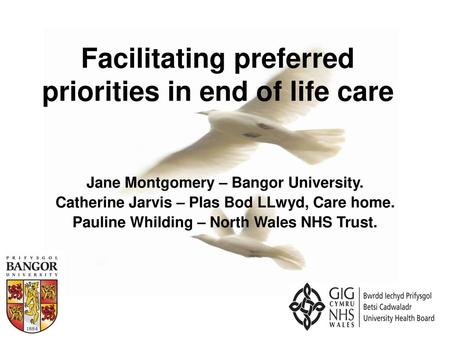 Facilitating preferred priorities in end of life care