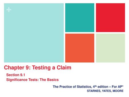 Chapter 9: Testing a Claim