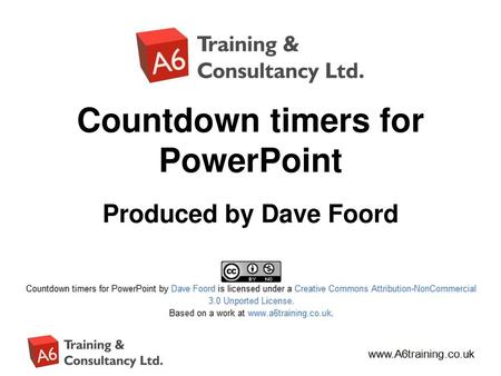 Countdown timers for PowerPoint