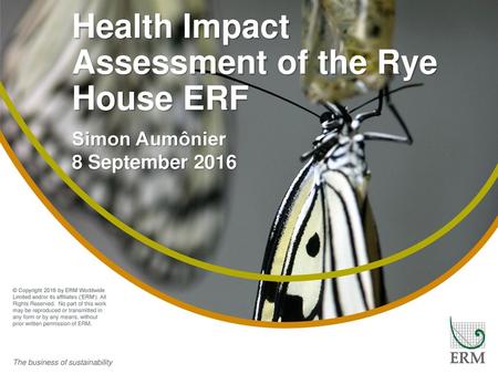 Health Impact Assessment of the Rye House ERF